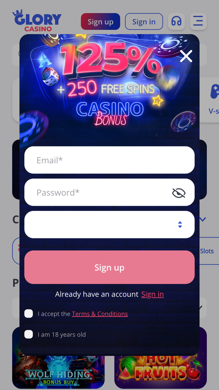 glory casino app